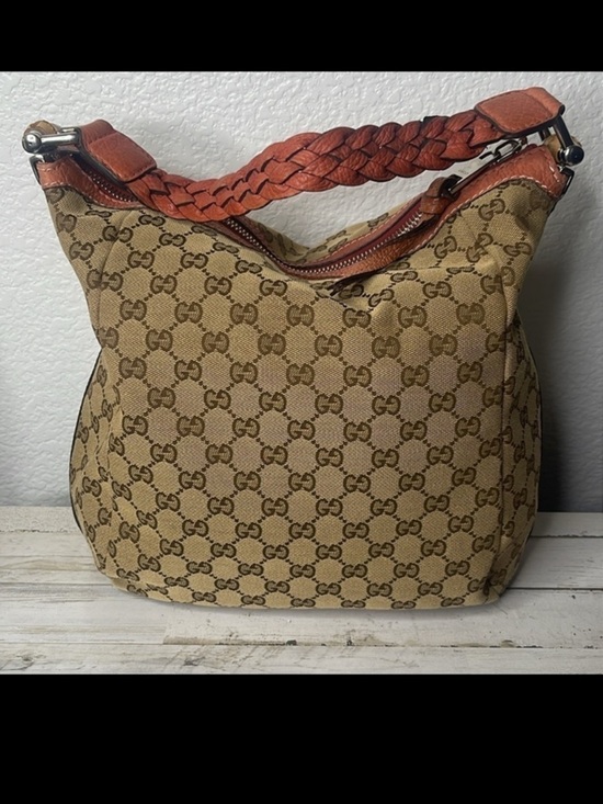 Gucci Handbags - Gucci GG Canvas Bamboo Bar Hobo Bag Braided Strap Vintage
